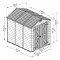Preview: Palram-Canopia Gerätehaus SKYLIGHT 6x8 (185x229cm) Polycarbonat Tan (Beige/Braun)
